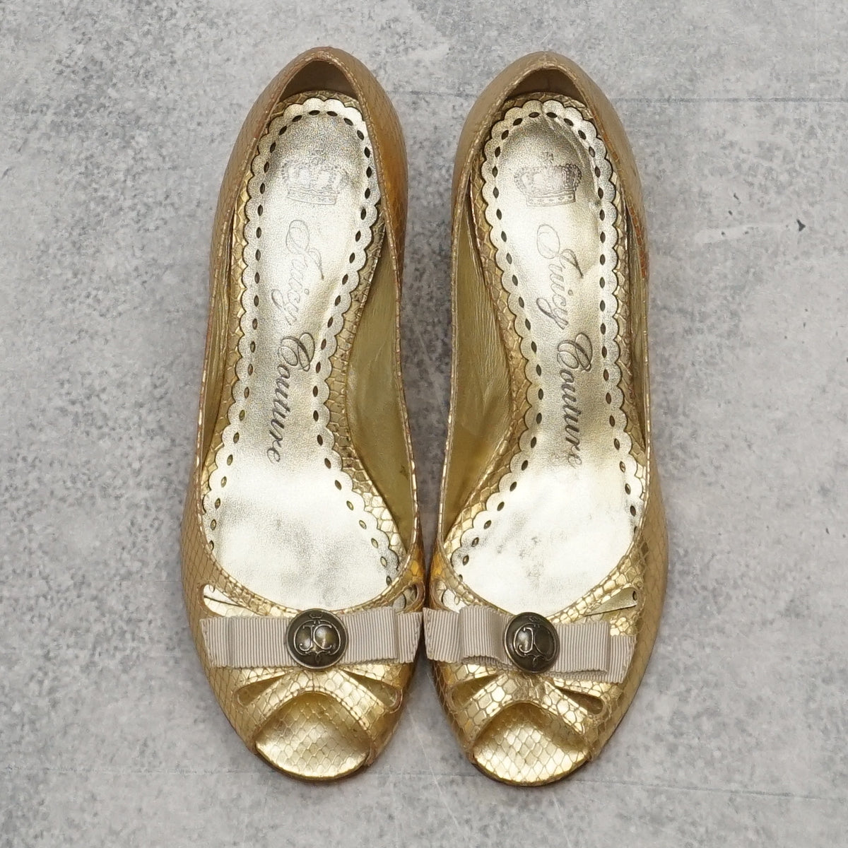 2000s Juicy Couture Snakeskin Heels