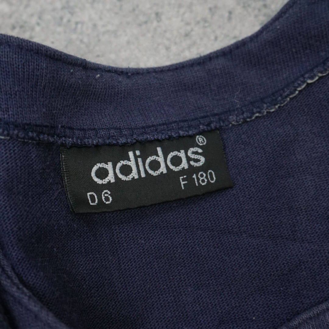 90s Adidas Henley Colour Block Sweater