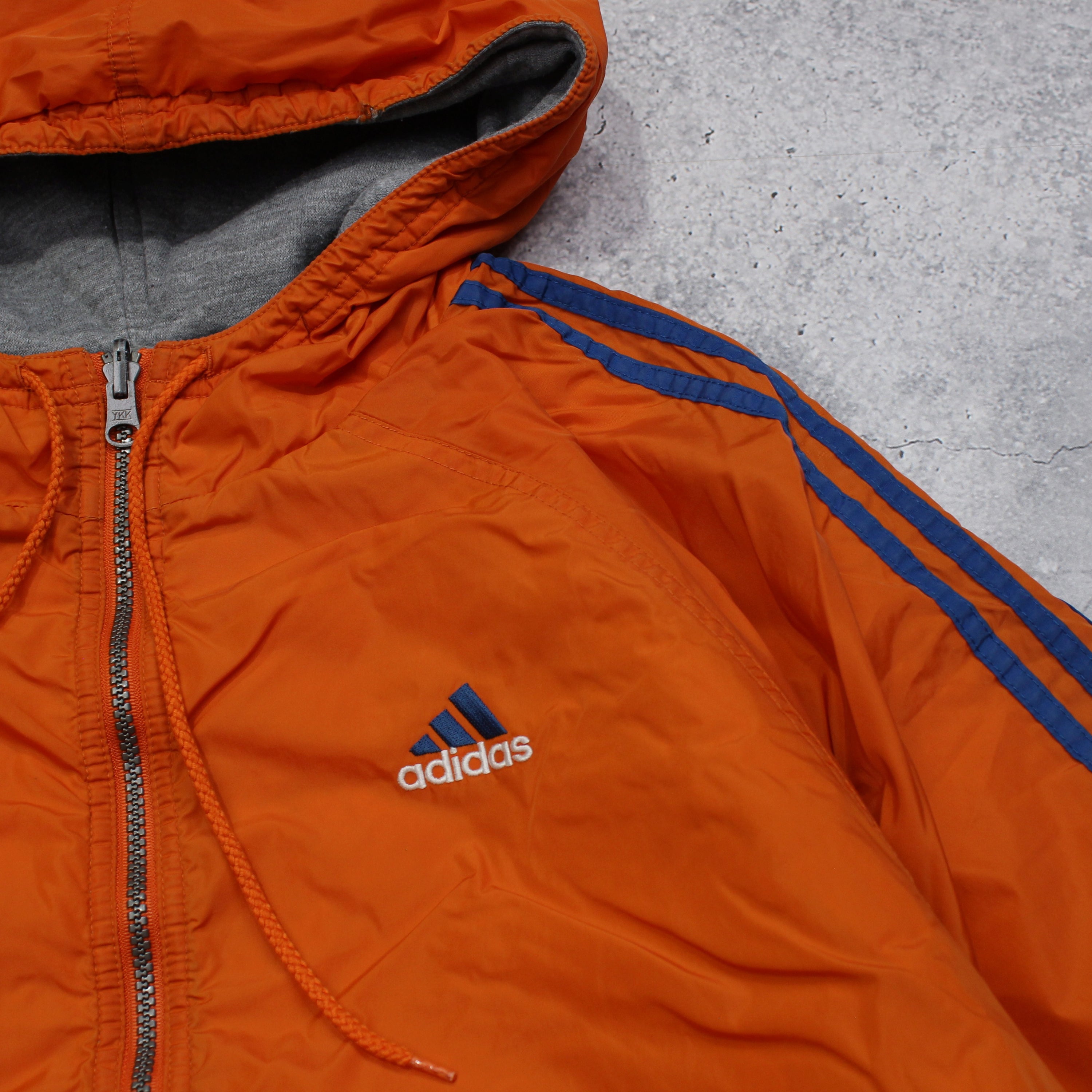 2000s Adidas Full Zip Orange Hoodie