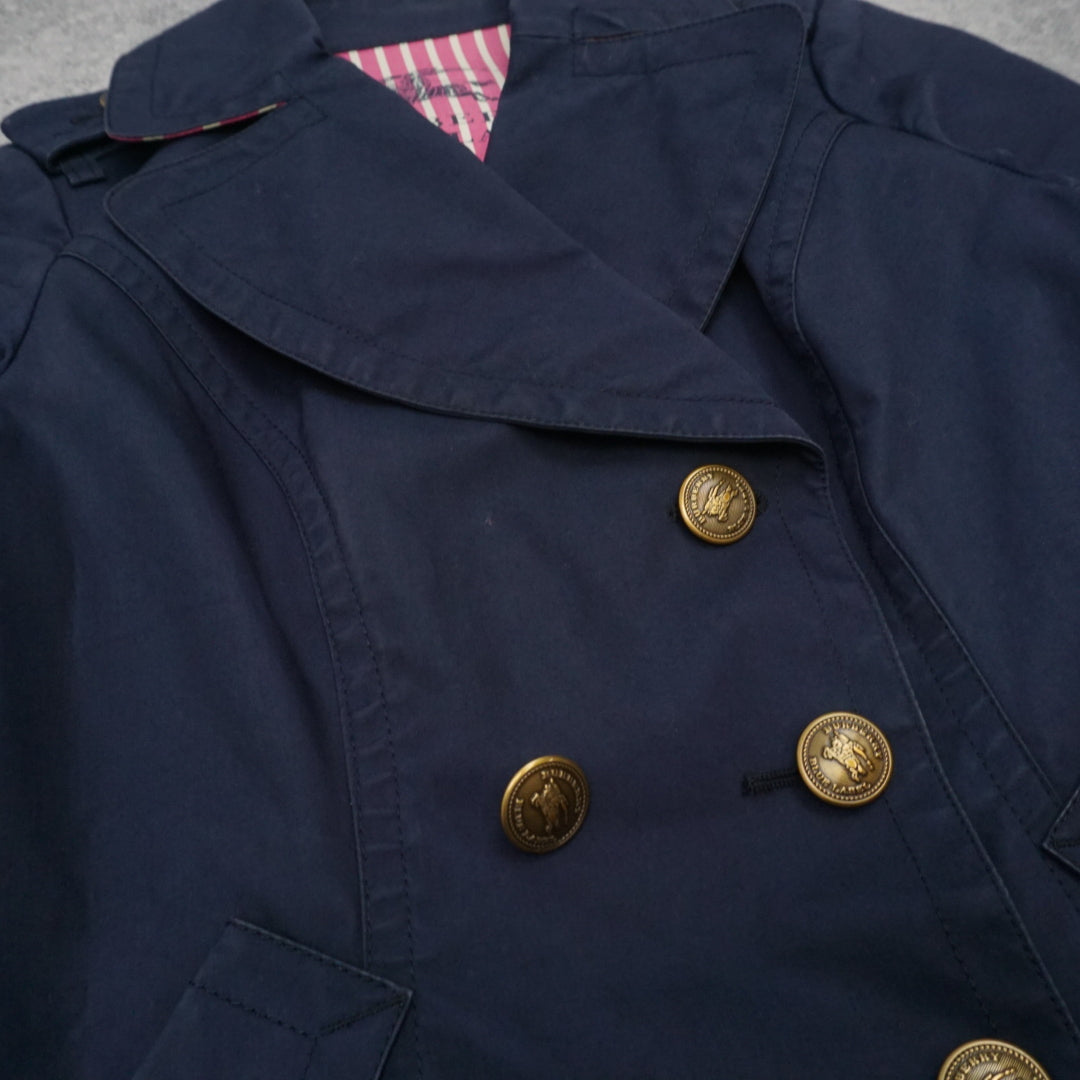 2000s Burberry Blue Label Navy Double Breasted Jacket