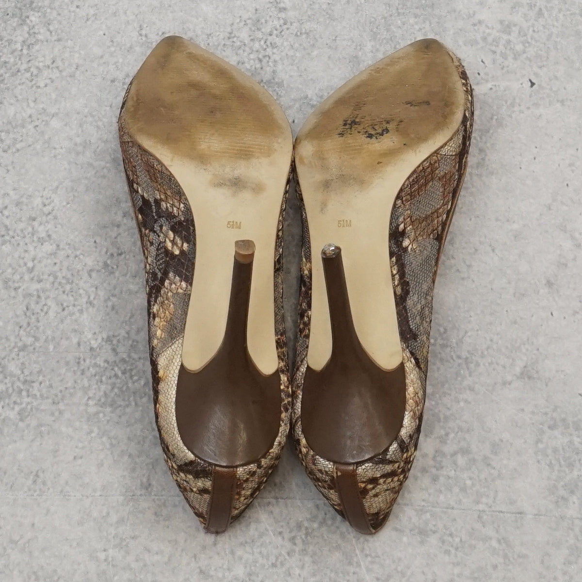 2000s Guess Lace Snake Skin Heels