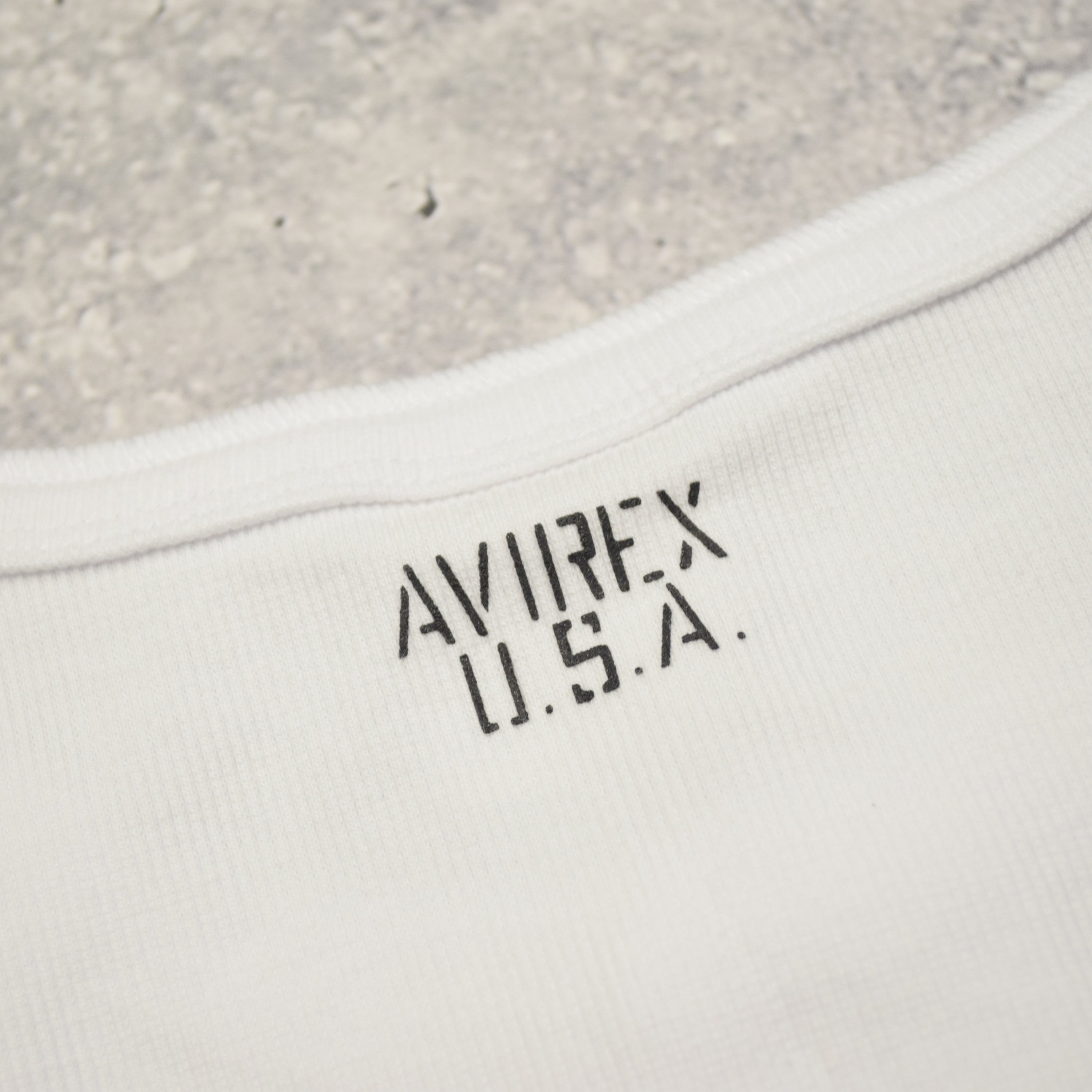Avirex Ribbed Henley T-Shirt