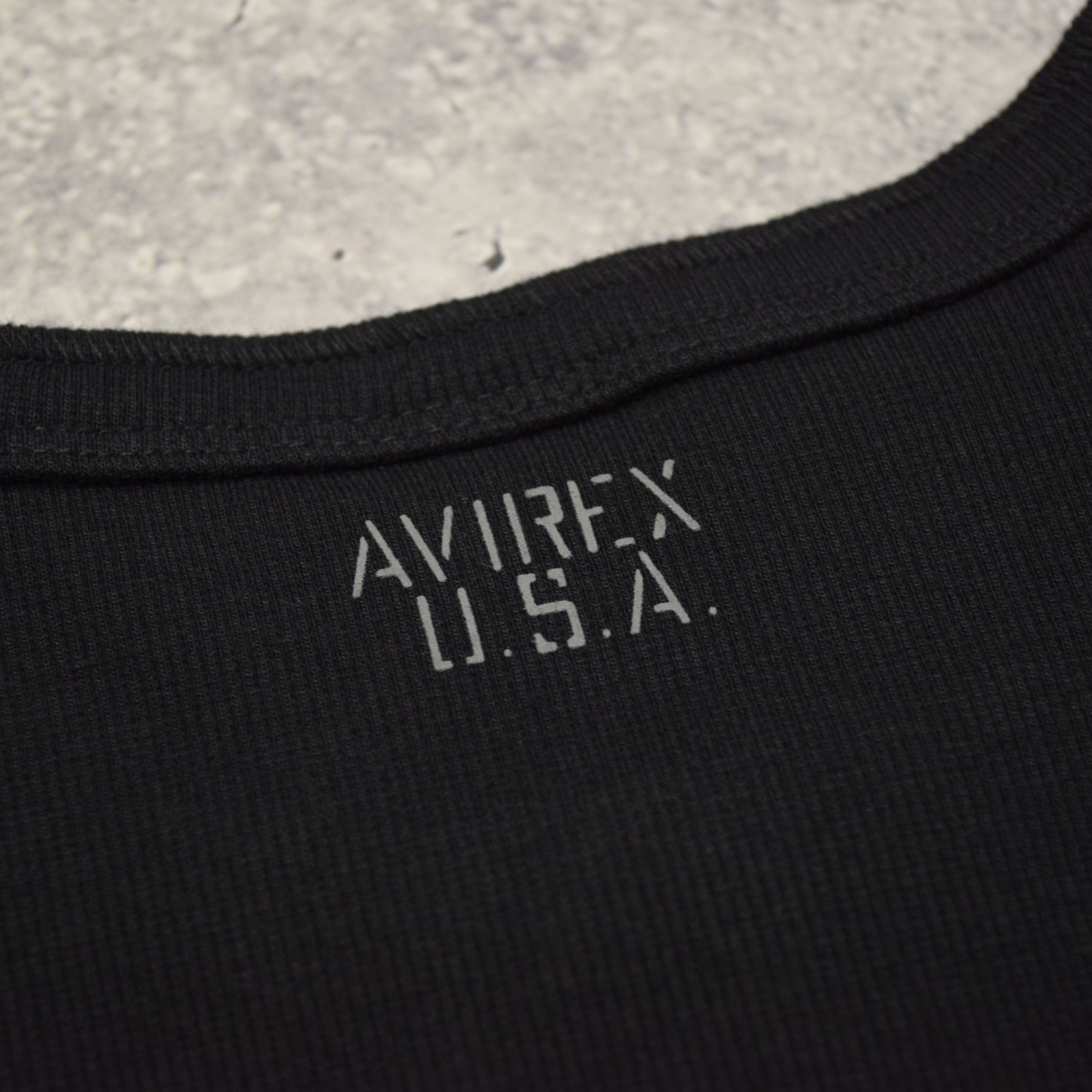 Avirex Ribbed Henley T-Shirt