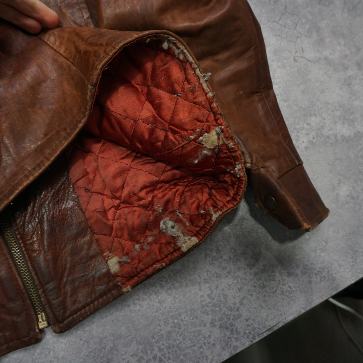 80s Joshua Faux Fur Collar Leather Jacket