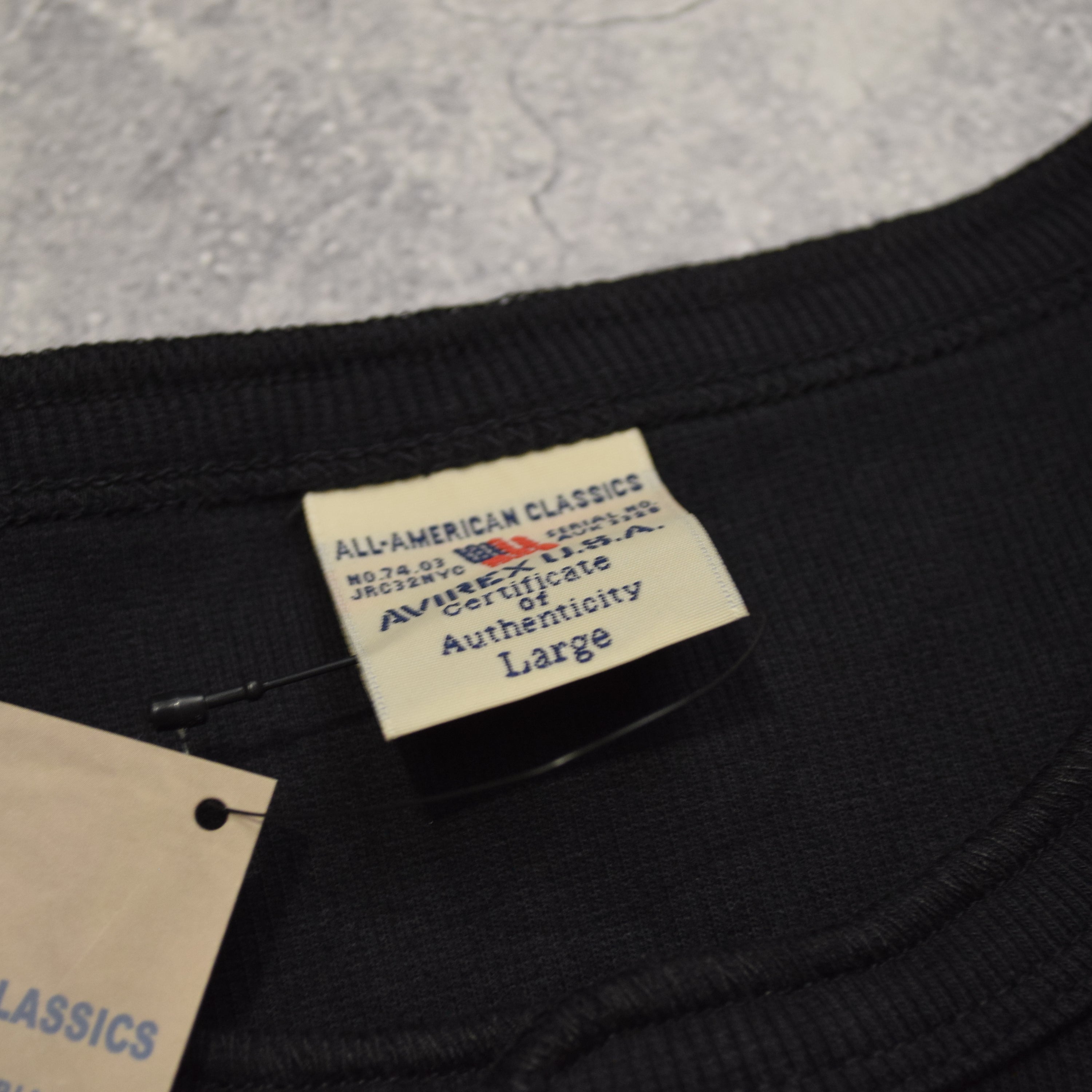 Avirex Ribbed Henley T-Shirt