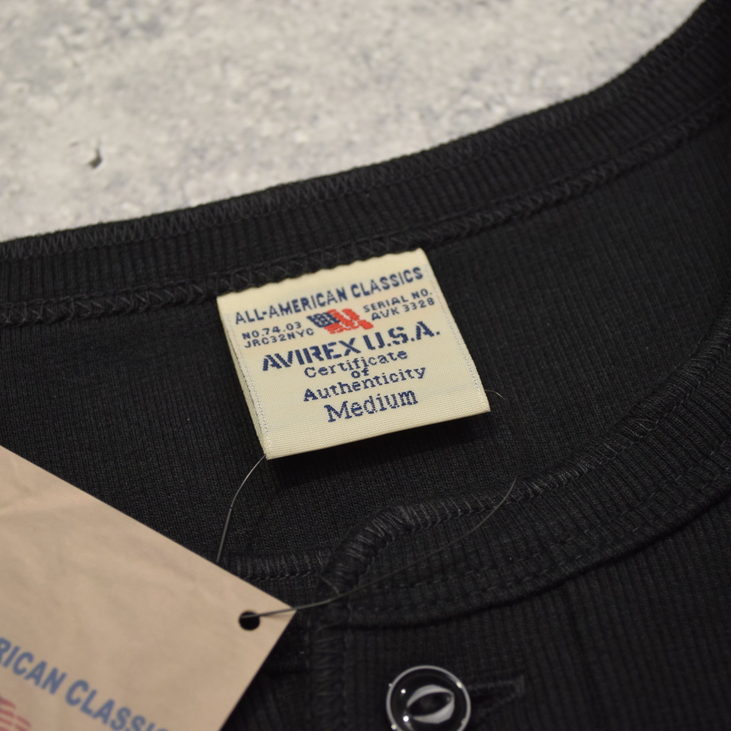 Avirex Ribbed Henley T-Shirt