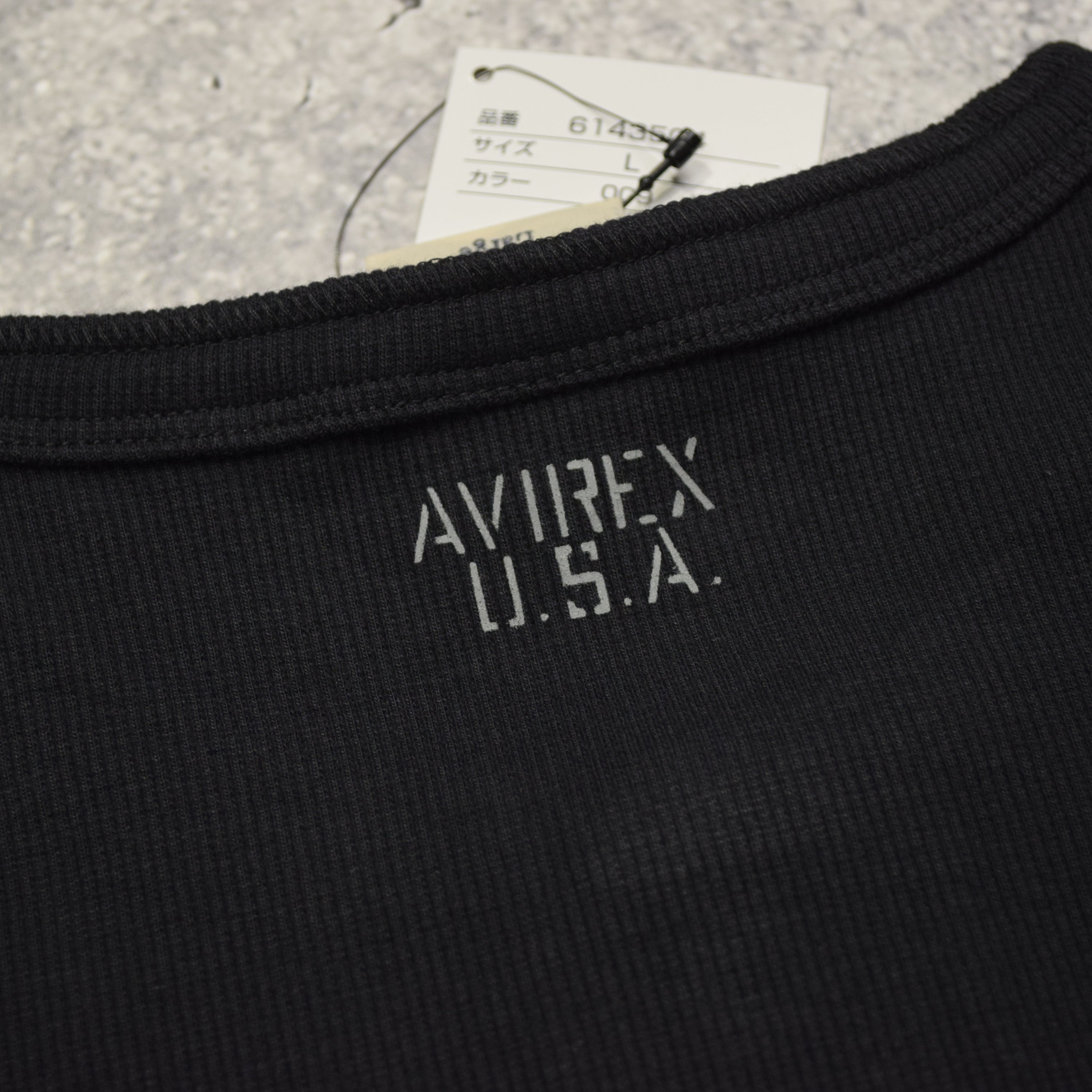 Avirex Ribbed Henley T-Shirt