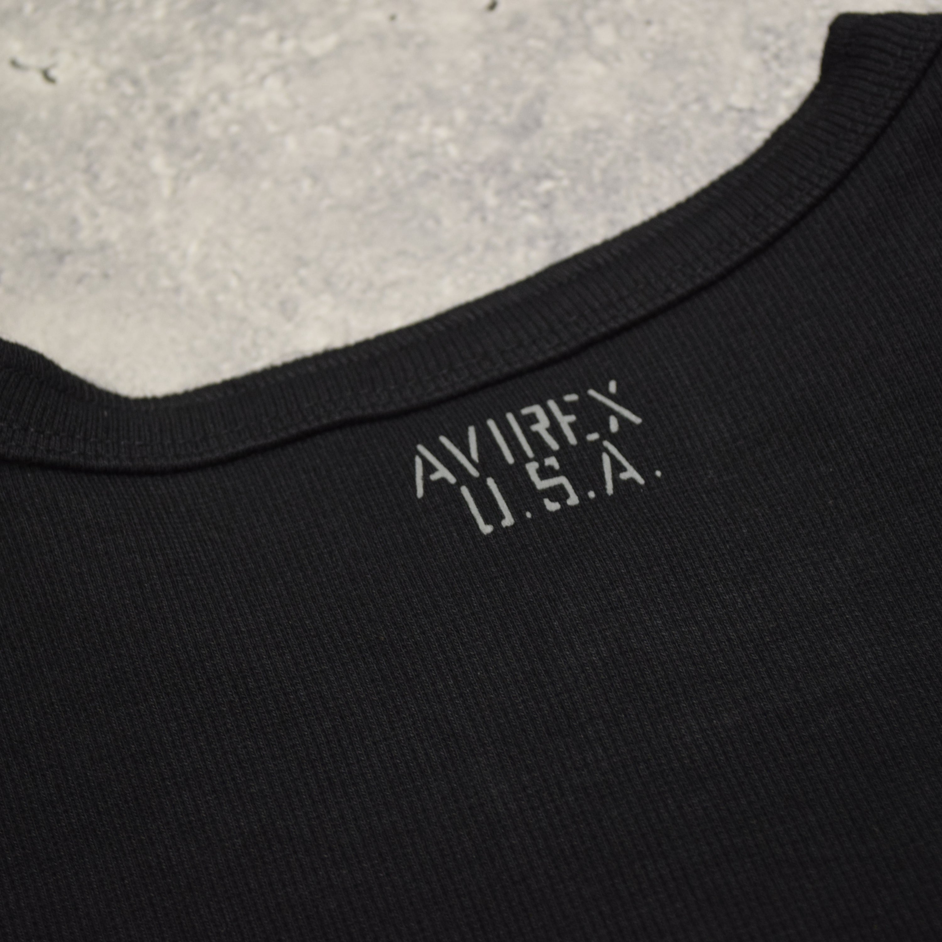 Avirex Ribbed Henley T-Shirt
