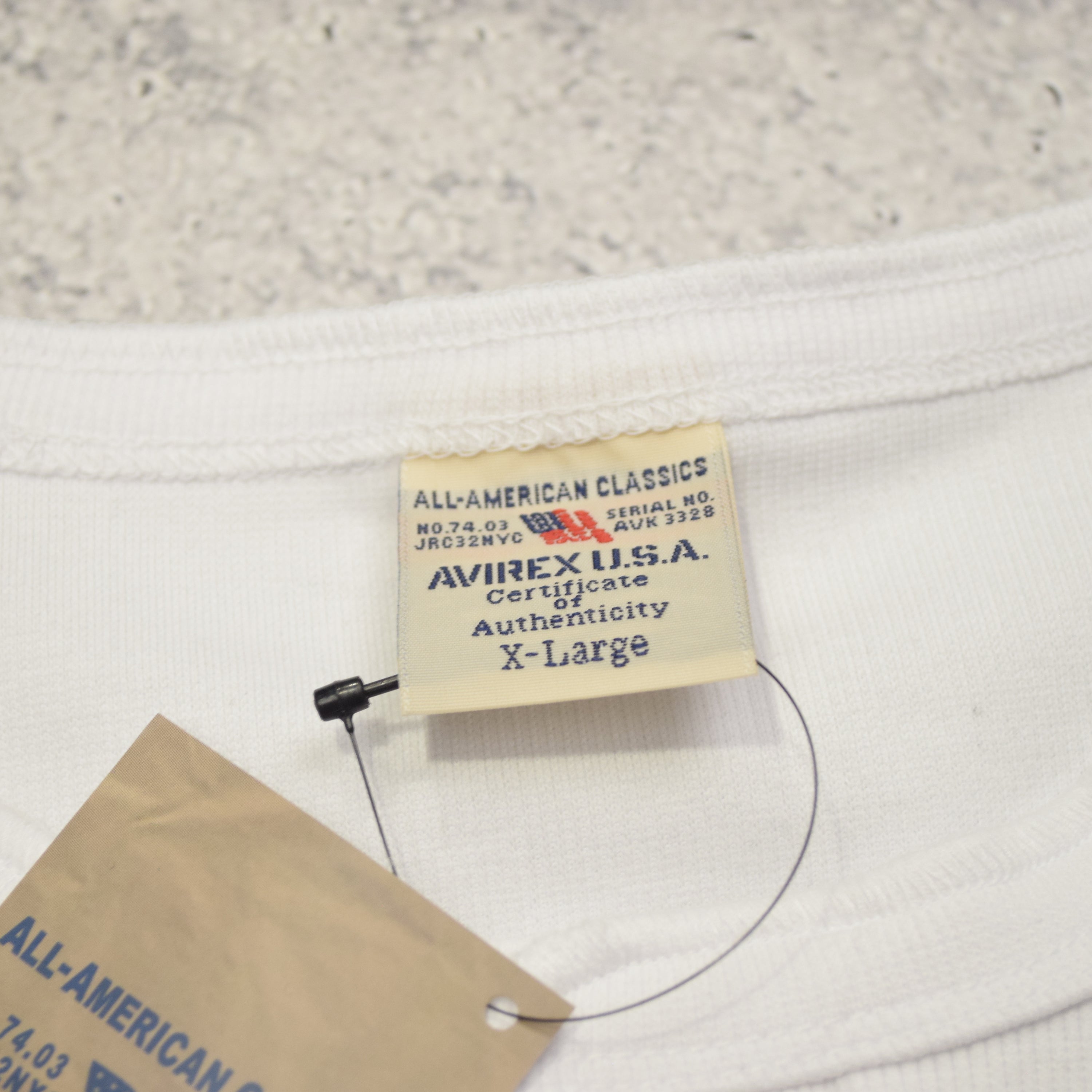 Avirex Ribbed Henley T-Shirt