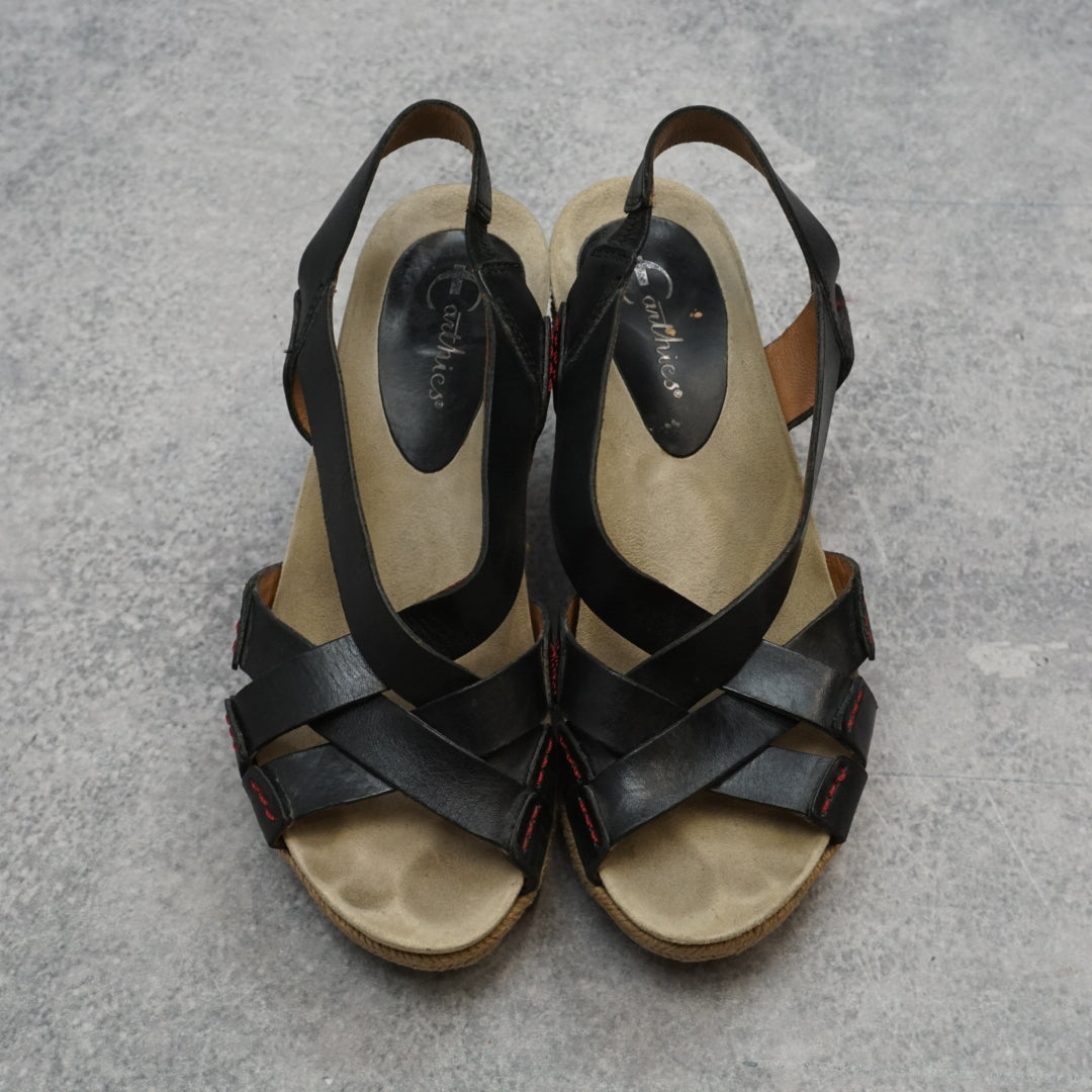 Carthies Strap Shoes Wedge Sandals