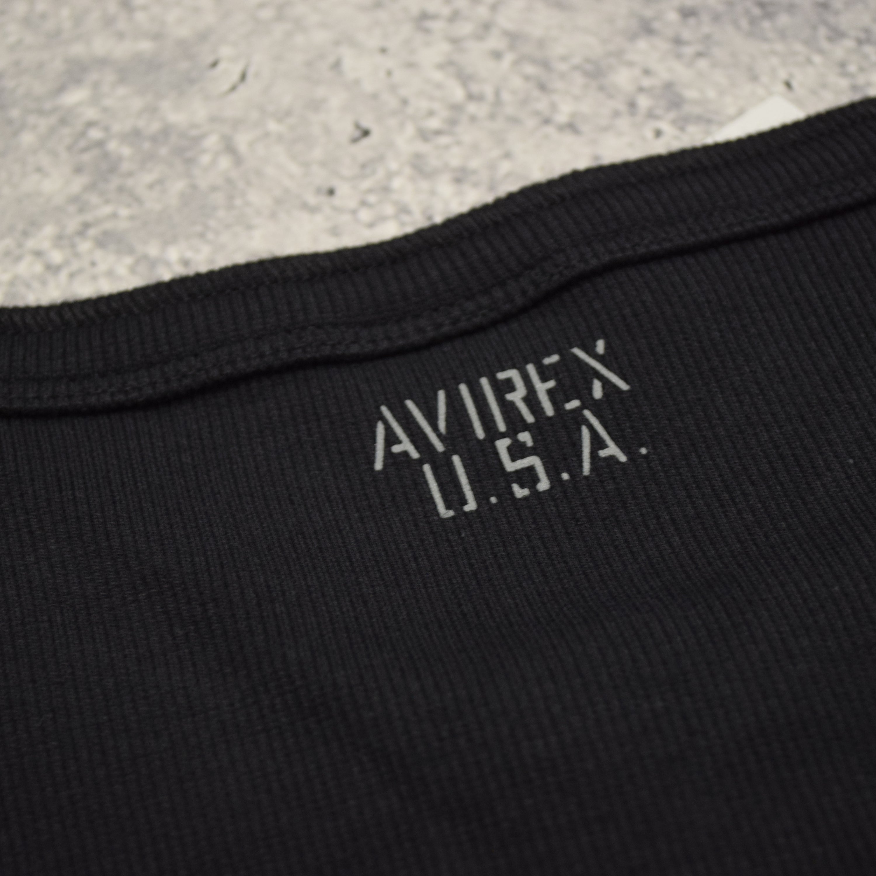 Avirex Ribbed Henley T-Shirt