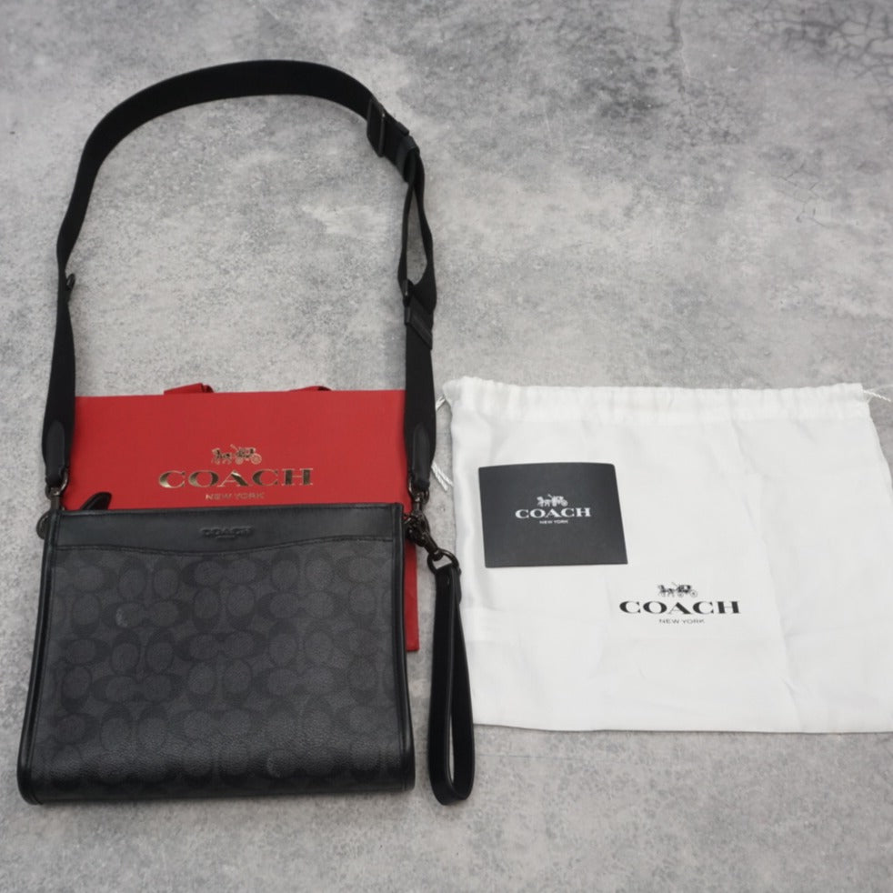 Coach Signature Canvas Crossbody Sling Bag